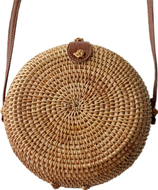 Mode Personlighed Retro Flettet Rattan Taske