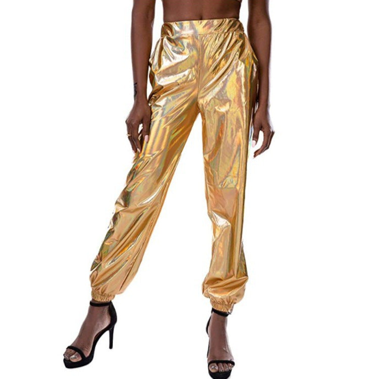 Fashion Casual Colorful Solid Color High-elastic Women's Trousers
