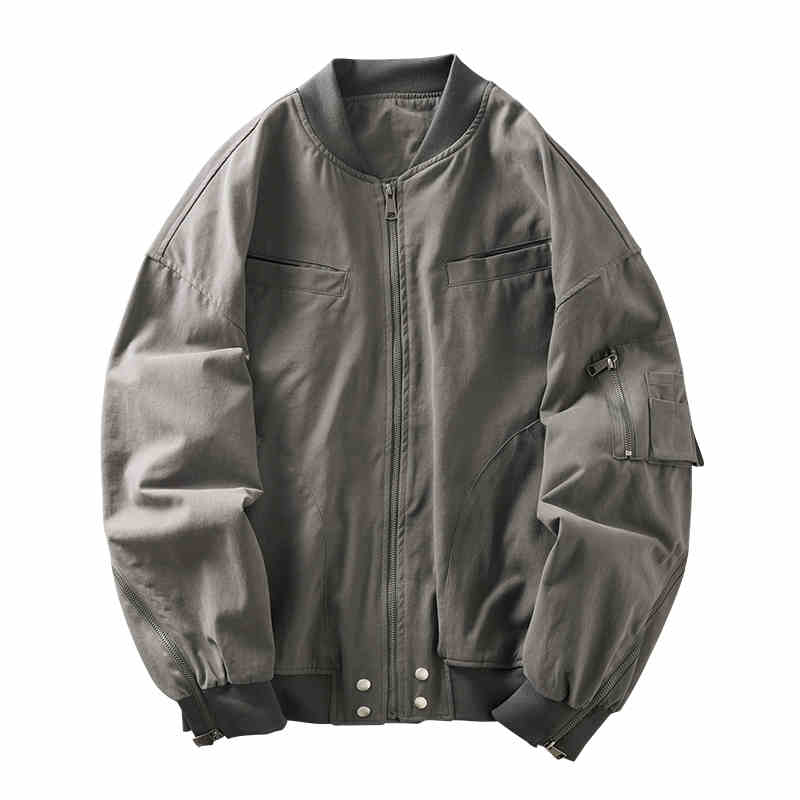 American Retro High Street Baseball Uniform Pu Handsome Jacket