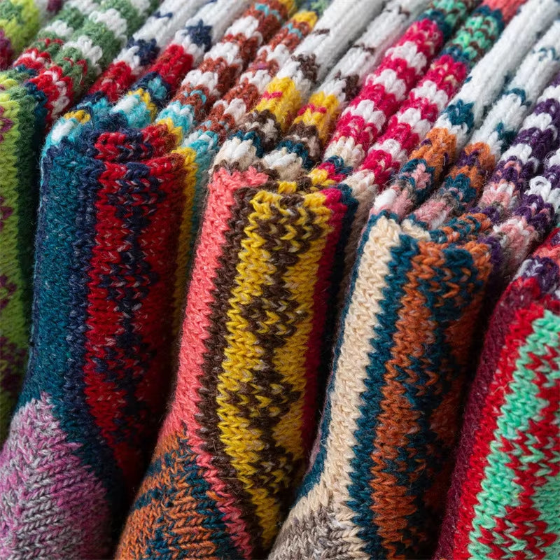 Women's Leisure Printing Ethnic-style Warm Womens Socks