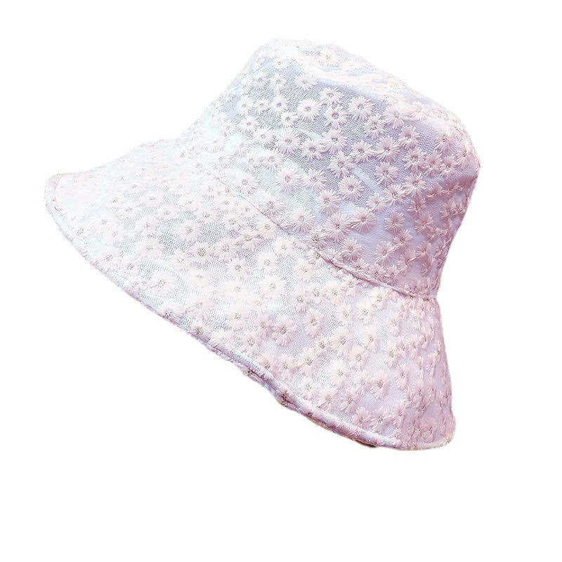 Fisherman's Hat Female Daisy Embroidery