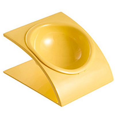Tilting mouth color flat face pet bowl