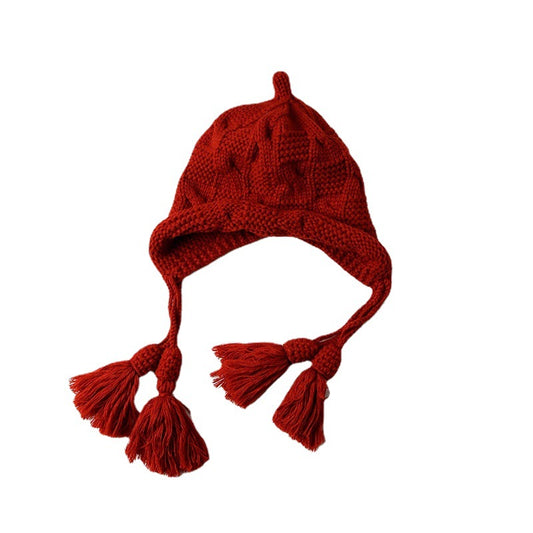 Ladies Winter Style Western Net Red All-match Hat