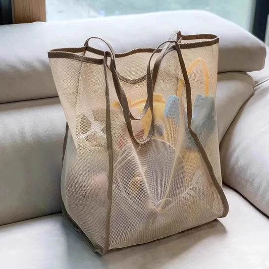 Transparent Mesh One-shoulder Bag Fashionable Lightweight And High-capacity