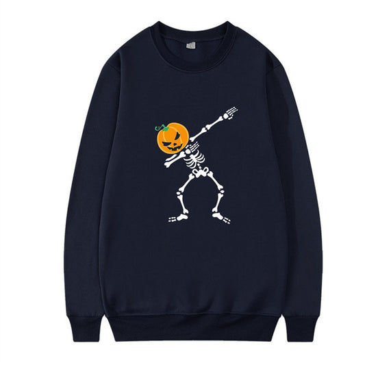 Trykt Crew Neck-top til kvinder med kreativt fritidsmotiv