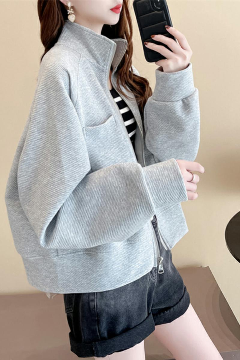 Relaxed Large Slouchy Casual Short Cardigan Top Trend