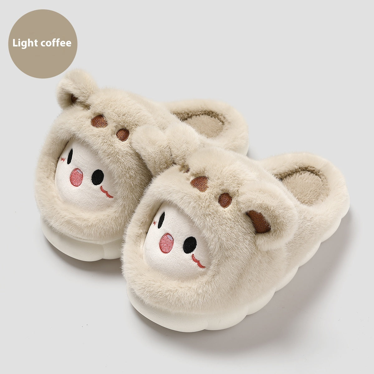 Women's Thick-soled Plush Warm Winter Cotton Slippers