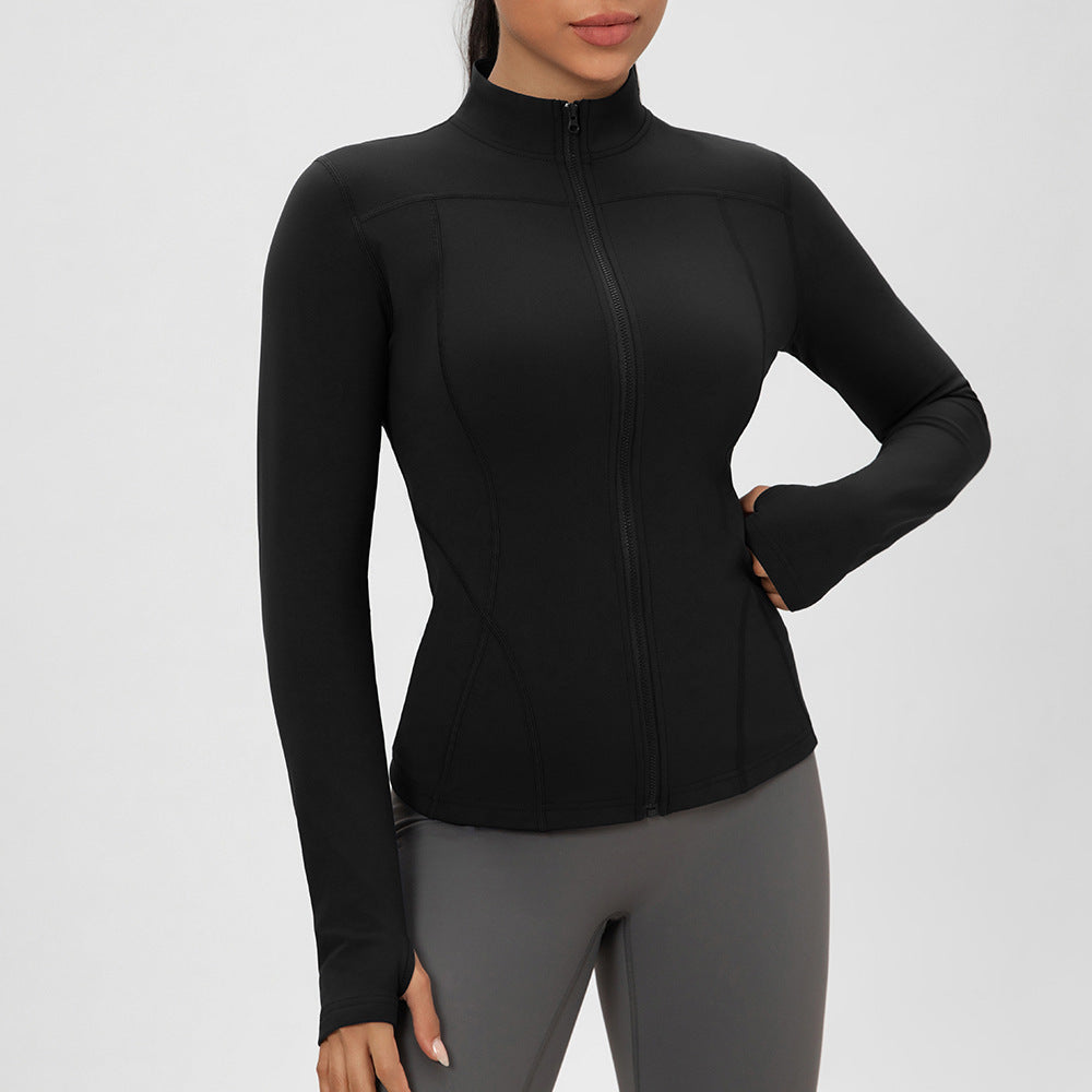 Cinched-fit Workout Running Top With A Warm Outer Layer