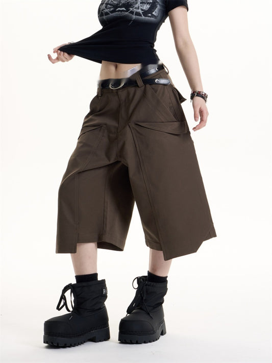 American Retro Hot Girl Style Tooling Wide-leg Casual Pants