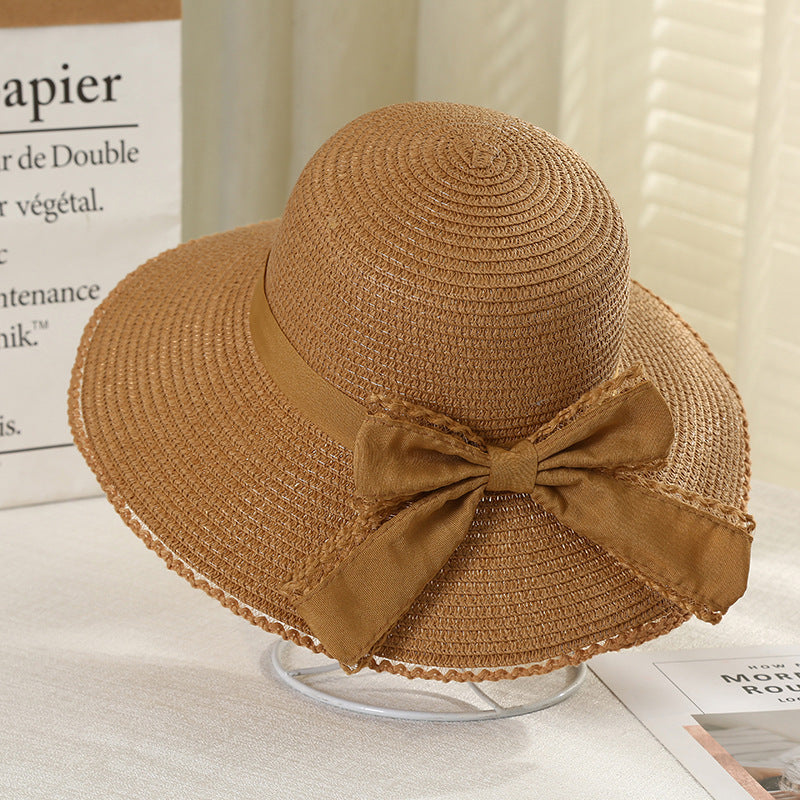 Women's Streamer Mesh Straw Hat Spring Summer