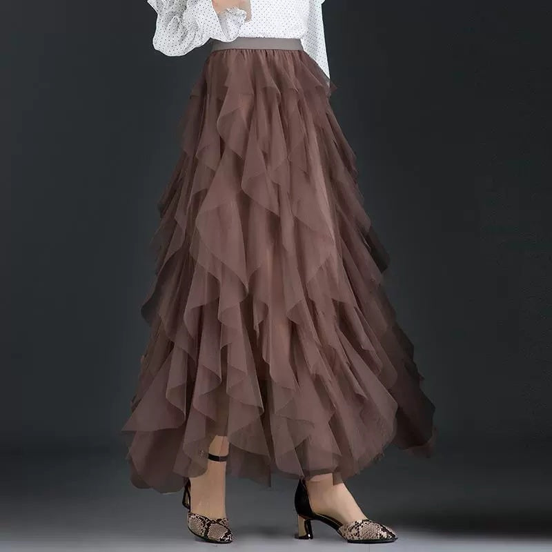 Women's Fashionable All-matching Slimming Mesh Skirt