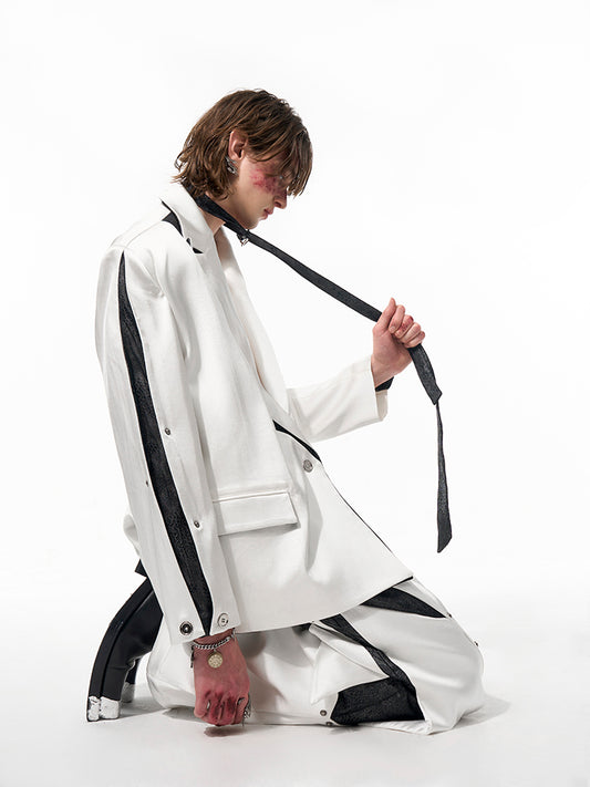 Original Fake Two-piece Structural Stitching Suit