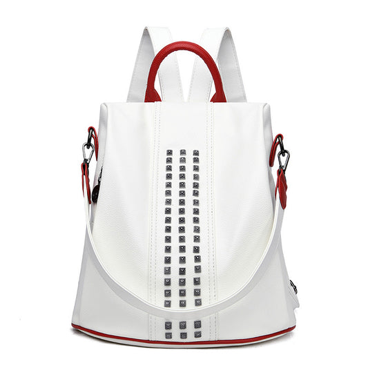 Single Shoulder Bag Multi-purpose Travel Backpack Female Bag New Style Backpack Personalized Punk Handbag