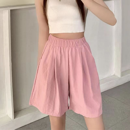 Summer Thin Loose High Waist Casual Japanese Shorts