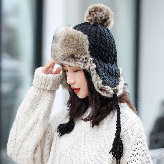 Outdoor Ladies Versatile Knitted Sweater Hat