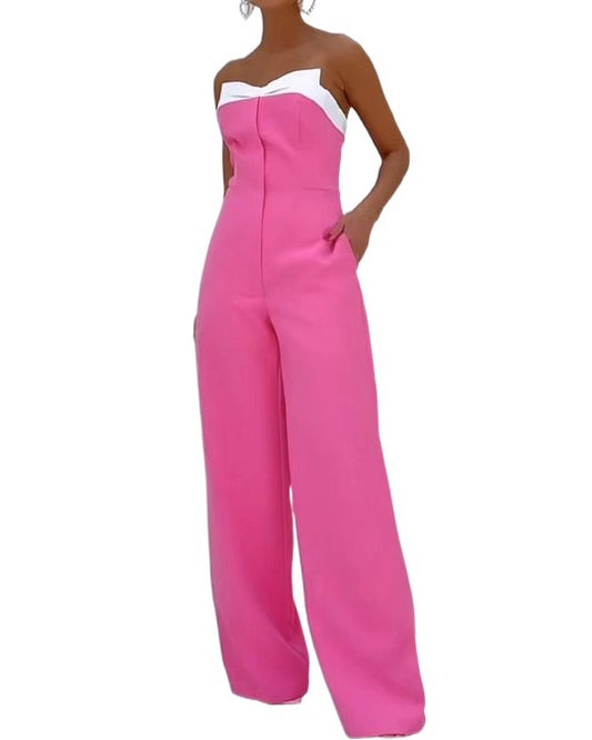 Europæiske og amerikanske damers sommer fashion ærmeløs jumpsuit