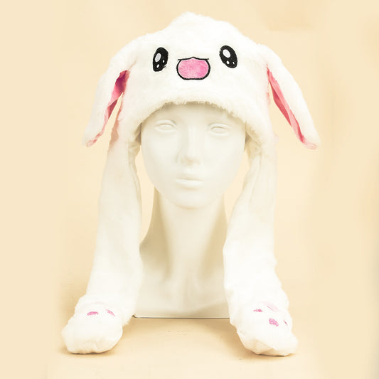 Autumn And Winter Cute Animal Plush Moving Ear Hat