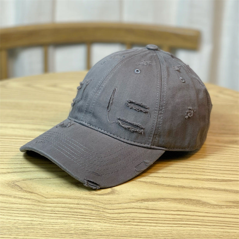 Men's And Women's Fashion Retro Do Old Hole Baseball Hat