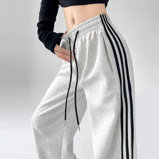 Womens Casual Straight-Leg Sports Sweatpants With A Techy Feel