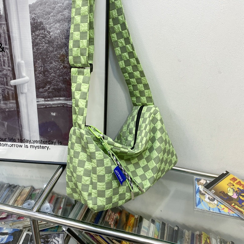 Harajuku Temperament Fashion Tide Tooling Color Contrast Large Capacity Student Class Crossbody Bag