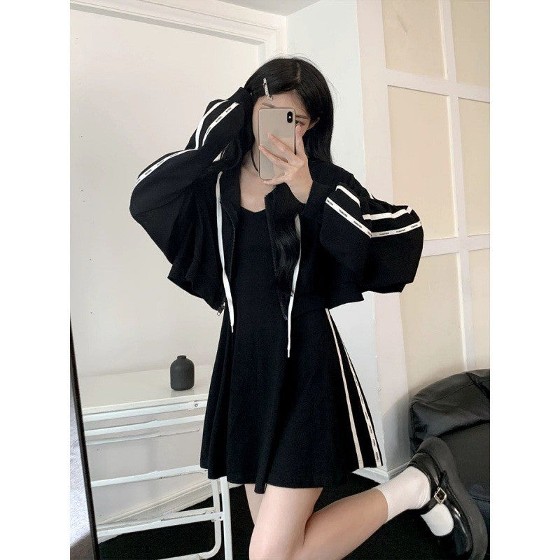 Women's Sports Suit Skirt Coat Temperament Leisure