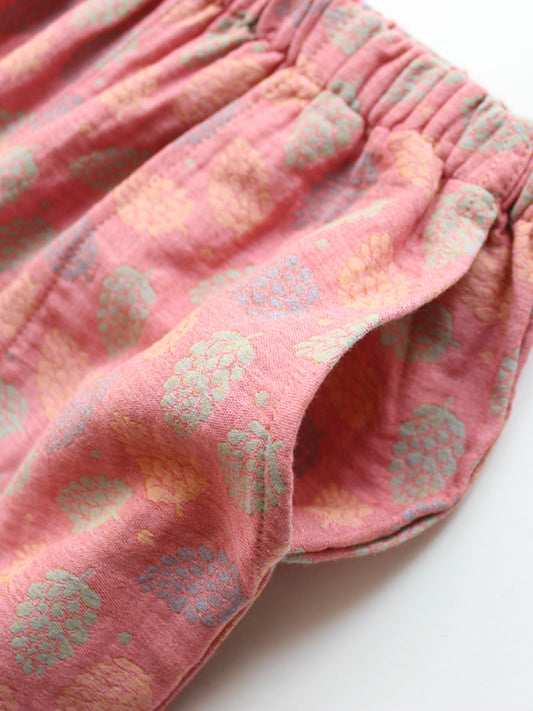 Double-layer Yarn-dyed Jacquard Cotton Women's Pajama Bottoms Spring, Summer