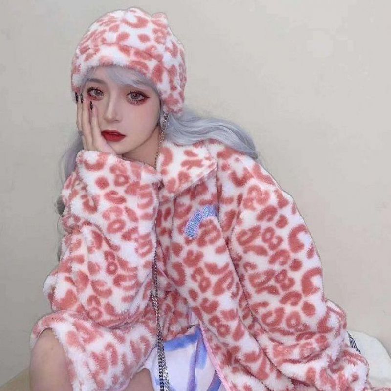 Temperament Dream Little Cow Girl Heart Hip-hop Cotton Jacket Mid-length