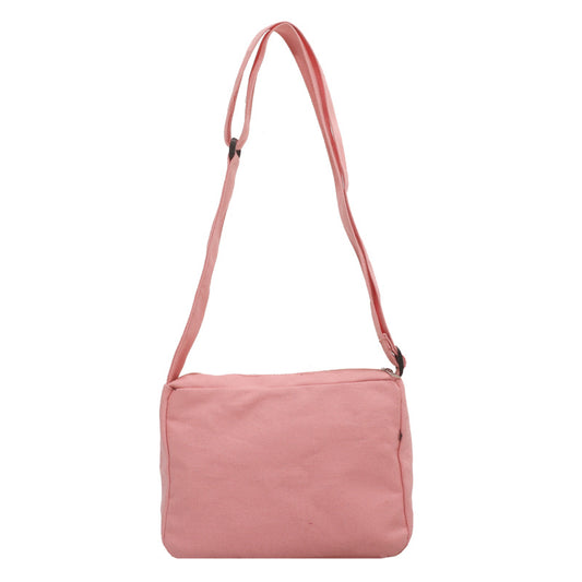 Candy-farvet Lærred Dame Kunstnerisk Enkel Afslappet Skulder-/Crossbody Taske Bærbar Stor Stofpose