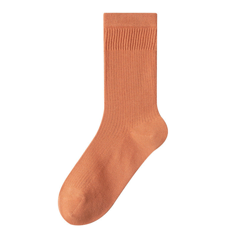 Women's Cotton Macarons Solid Color Socks
