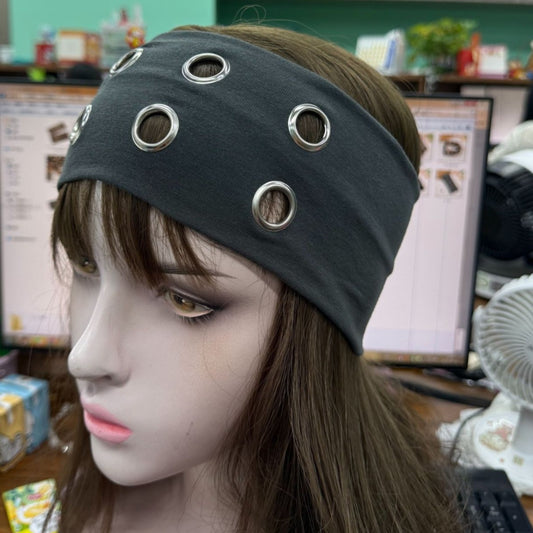 Punk Metal Circle Hip Hop Pullover Hair Band