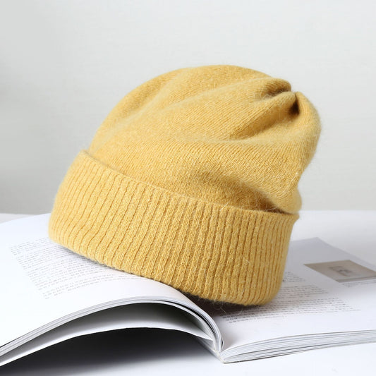 Winter Cashmere Wool Hat Warm Knit