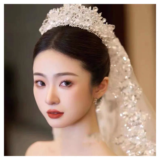 Crystal Atmospheric Wedding Dress Design Headwear