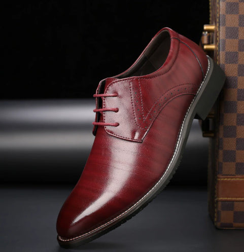 Formal Plus Size Business Men's With Lace Up Leather Shoes