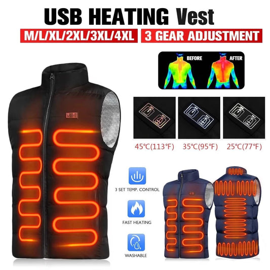Men's USB Charging Warm Vest