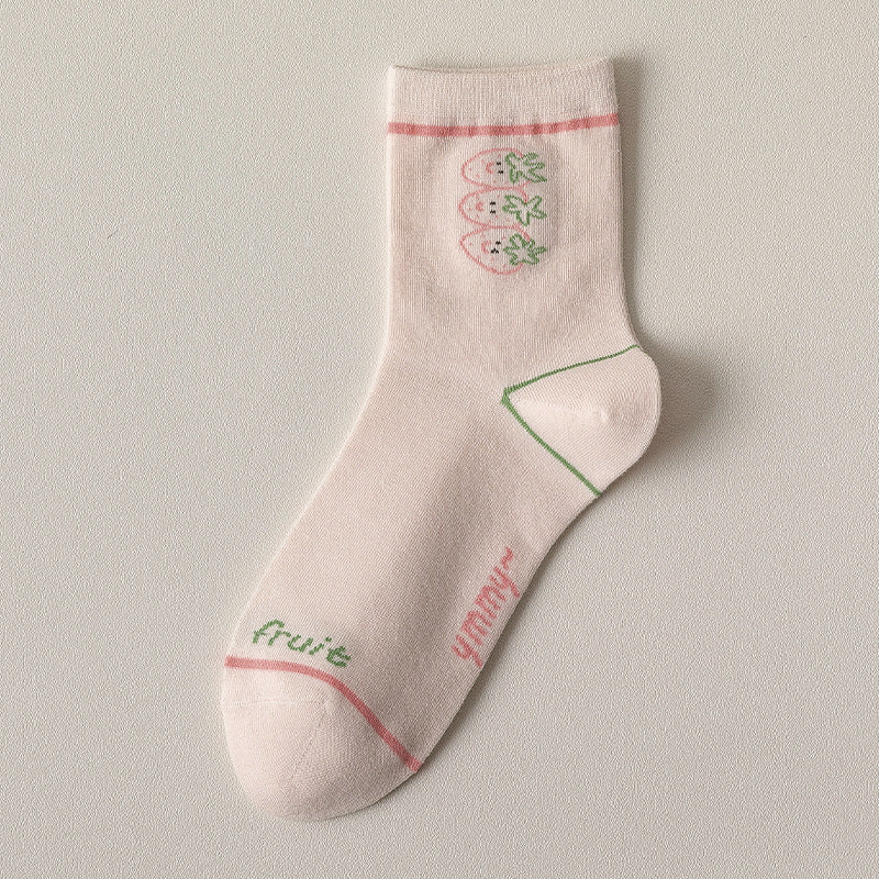 Women's Fashion Mid-calf High-top Cotton Socks