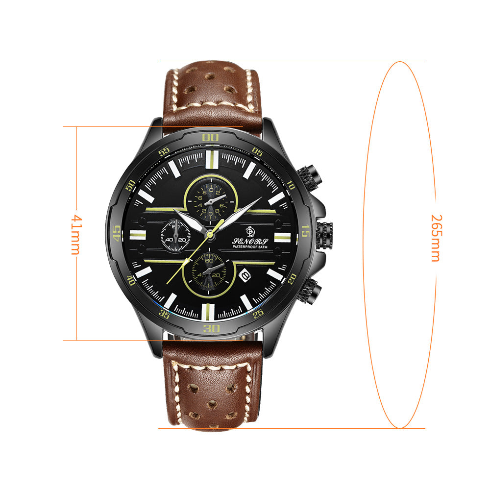 Multifunctional sports quartz men's watch