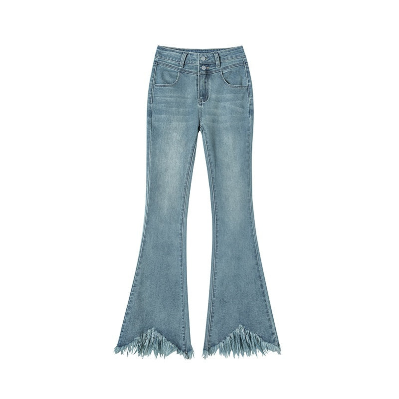 Retro Fleece Lined High Waisted Flare Pants