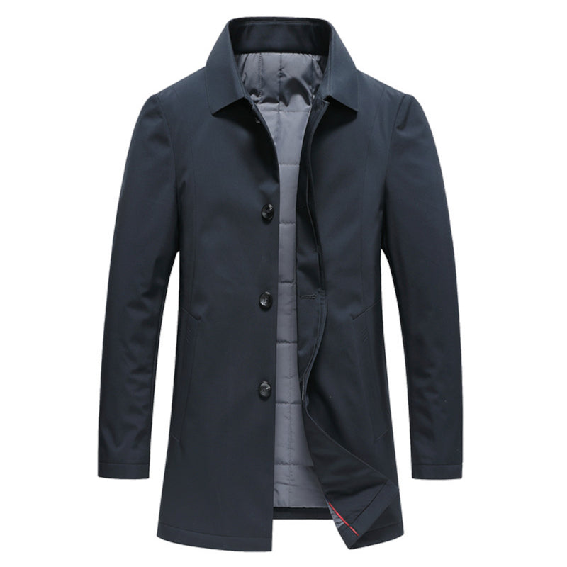 Cotton Business Windbreaker Medium Long Casual