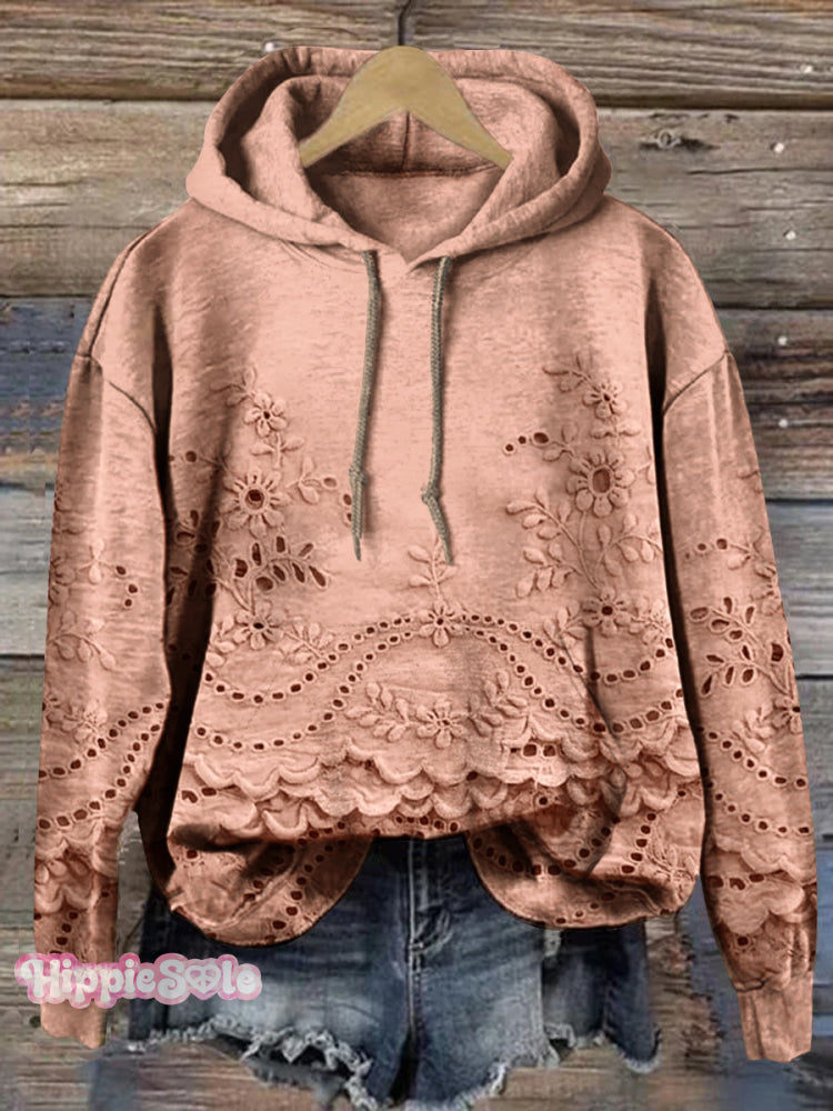 Casual Digital Printing Hooded Women's Sweater