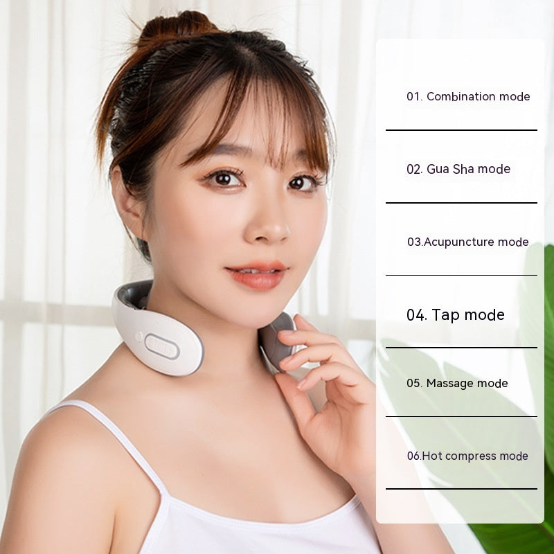 Portable Smart Neck Massager Vibration Hot Compress
