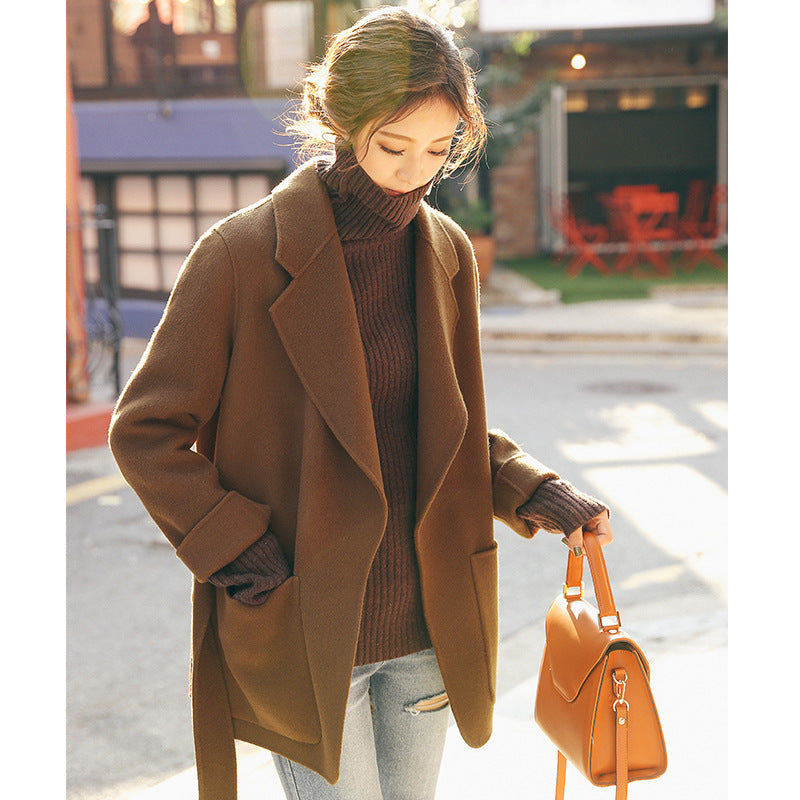 Double-sided Cashmere Coat Women's Short Short