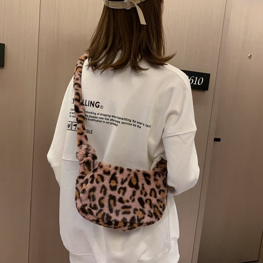 Plush Bag Women Autumn And Winter One-shoulder Handbag