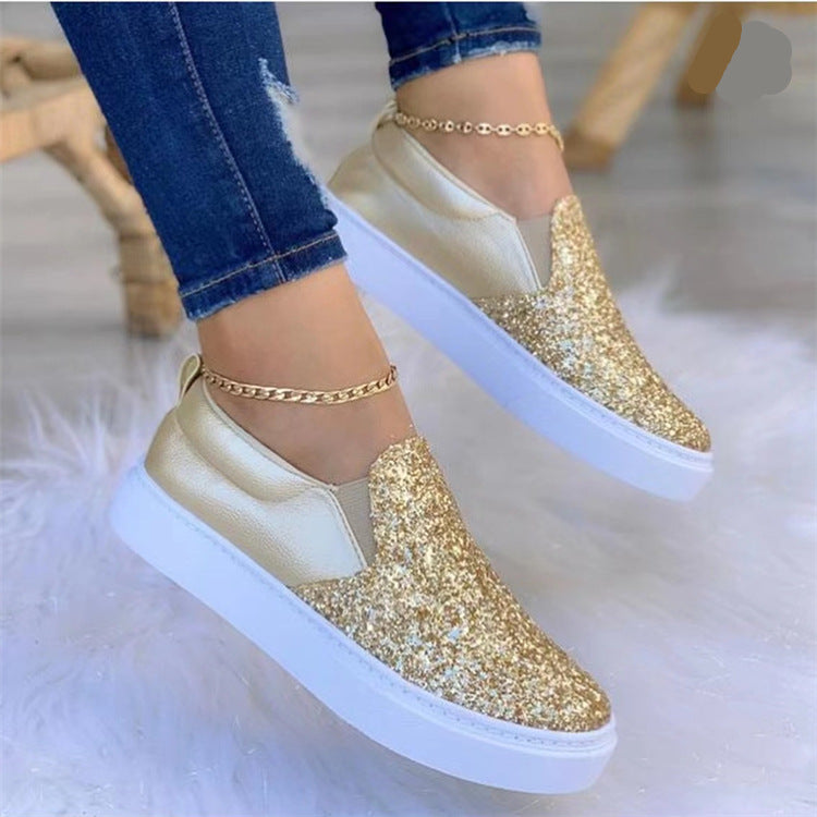Women's Thick Sole Casual Sequin Shoes