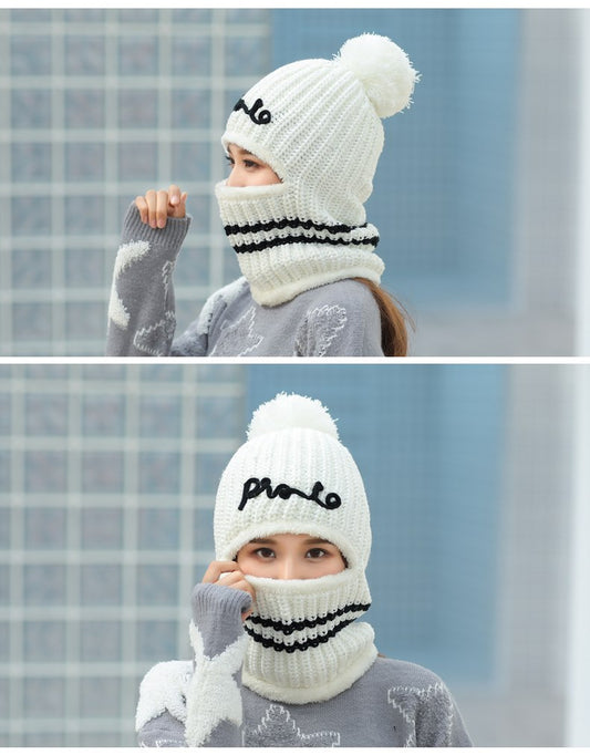 Women's Winter Windproof Fleece Warm Knitted Hat