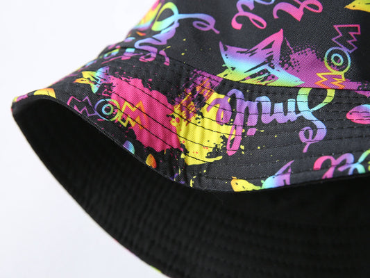 Spring Summer Heart Print Reversible Bucket Hat