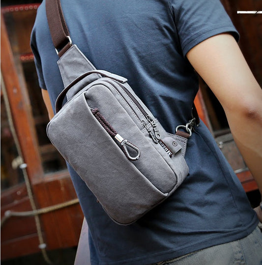 Crossbodytaske i kanvas