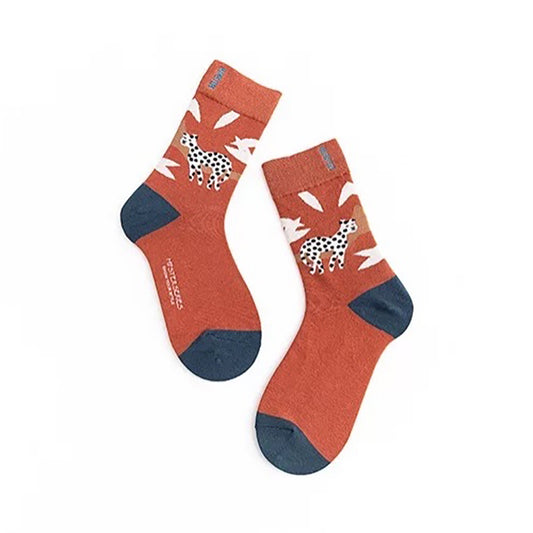 Literary Retro Men's And Women's Cotton Socks