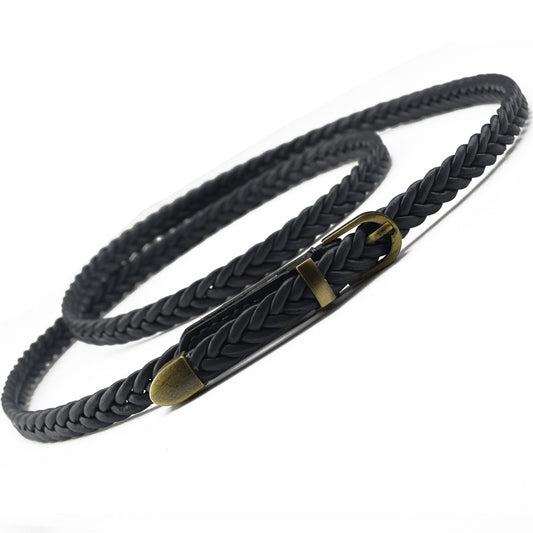 Vintage twist buckle woven belt