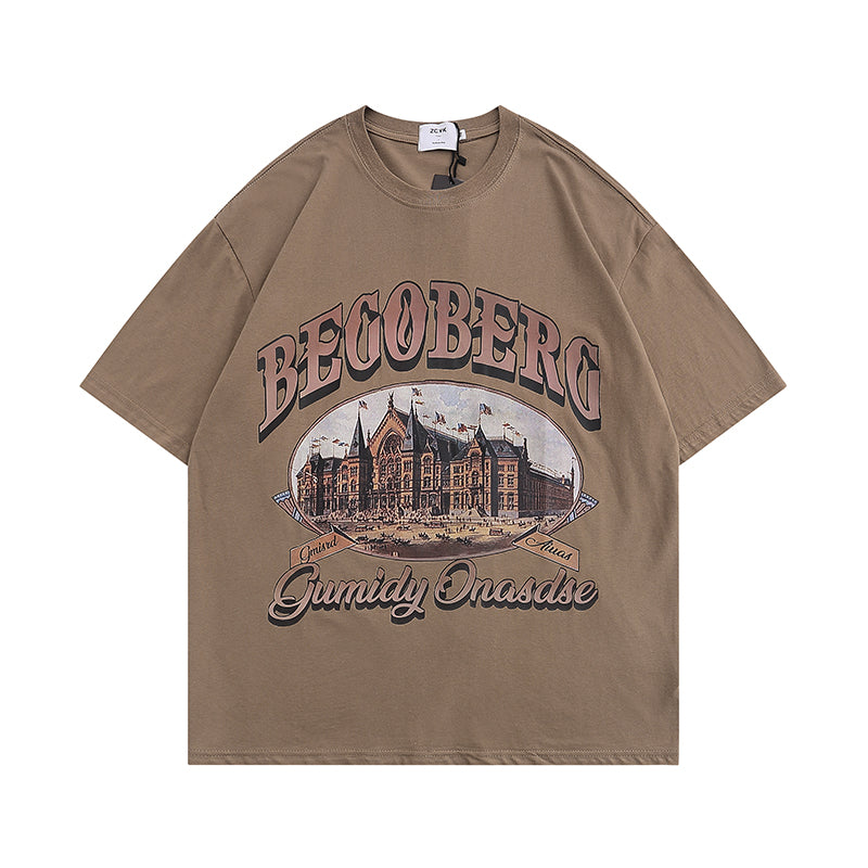 Men's Street Hip Hop Basic Round Neck Half Short Sleeve