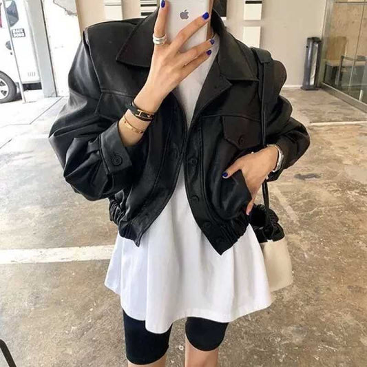 In-stock Korean-style Leather Jacket